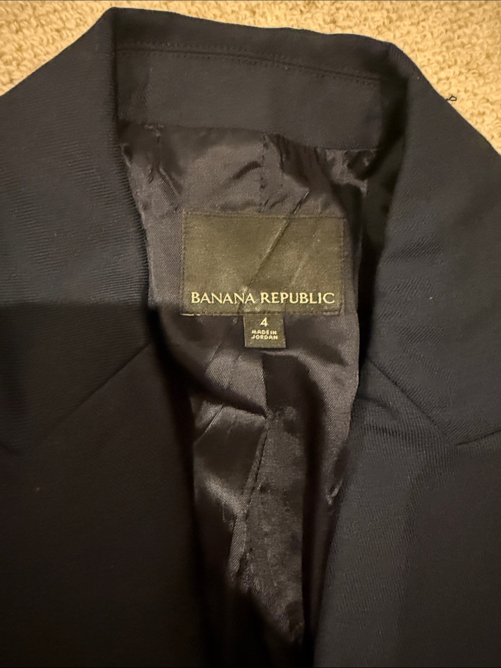 Banana Republic Navy Double-Breasted Captain’s Blazer with Gold Buttons - Picture 4 of 6